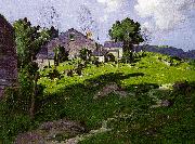 George M Bruestle Farm on the Hillside oil painting